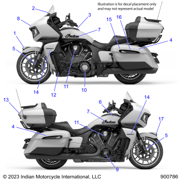 BODY, DECALS/EMBLEMS - N24LDDRR/LDFRR ALL OPTIONS (900786)