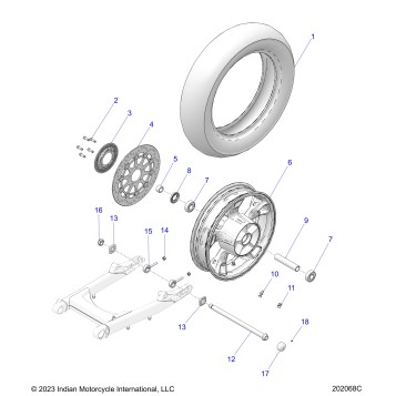 WHEEL, REAR - N25SBC61/SBV61 (202068C)