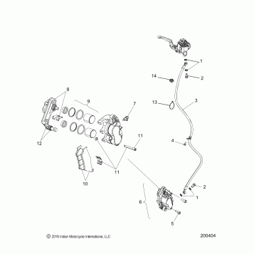 BRAKES, FRONT ASM. (NON ABS) - N19MTB00 (200404)