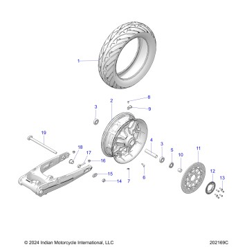 WHEEL, REAR - N25TREBB ALL OPTIONS (201983C)