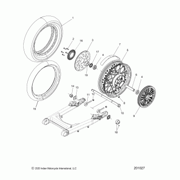 WHEEL, REAR, WHITE WALL - N21MTG00/MTH00  ALL OPTIONS (201027)