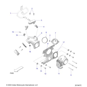FUEL SYSTEM, FUEL CLAM SHELL/THROTTLE BODY - N24DLBAG/DLCAG ALL OPTIONS (201947C)
