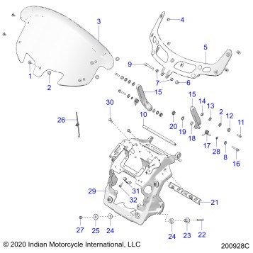BODY, FAIRING ASM, WINDSHIELD MOUNT - N20TCEBB ALL OPTIONS (200928C)