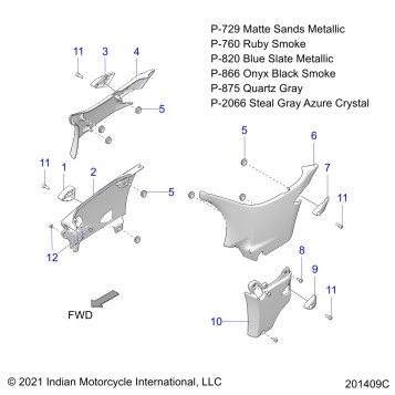 BODY, SIDE COVERS - N22TCDBB ALL OPTIONS (201409C)