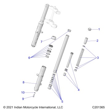 SUSPENSION, FRONT FORKS - N22DMABH/DMDBH ALL OPTIONS (200989C)