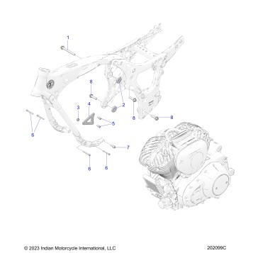 ENGINE, ENGINE MOUNTING - N24TRABB/TRPBB ALL OPTIONS (202099C)