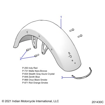 BODY, FENDER, FRONT - N22LCCRR ALL OPTIONS (201430C)