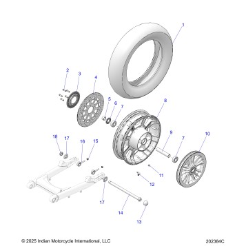 WHEEL, REAR - N26SSB61/SSC61 (202384C)
