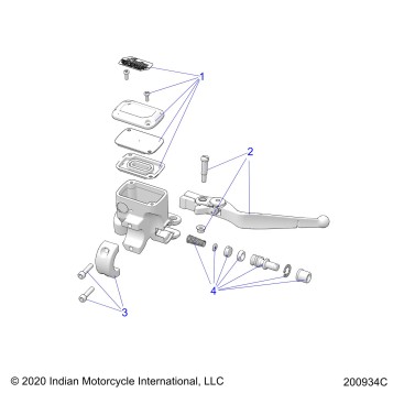 BRAKES, FRONT, LEVER and MASTER CYLINDER - N22TCABB ALL OPTIONS (200934C)