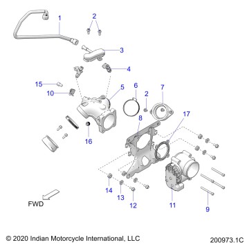 FUEL SYSTEM, FUEL CLAM SHELL/THROTTLE BODY - N22DMABH/DMDBH ALL OPTIONS (201276C)