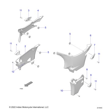 BODY, SIDE COVERS - N24TKEBB ALL OPTIONS (201668C)