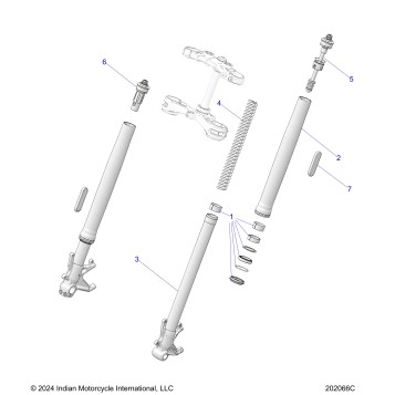 SUSPENSION, FRONT FORKS - N26SSE77 (202066C)