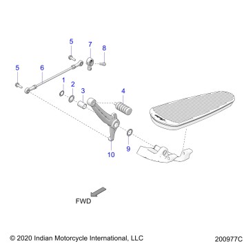 DRIVE TRAIN, SHIFT PEDAL AND SHIFT LINKAGE - N22TCABB ALL OPTIONS (200977C)