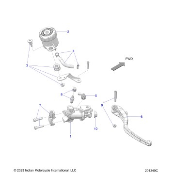 BRAKES, MASTER CYLINDER, FRONT - N22RZA22/RZS25/RTE25 (201349C)