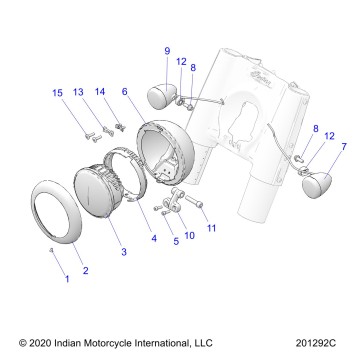 ELECTRICAL, FRONT LIGHTING AND TURN SIGNALS - N22DBABH/DBDBH ALL OPTIONS (201292C)
