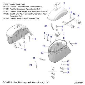 BODY, SADDLEBAG ASM. - N21TRABB ALL OPTIONS (201057C)