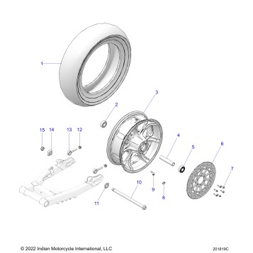 WHEEL, REAR - N24DSDBH/DSGBH ALL OPTIONS (201819C)
