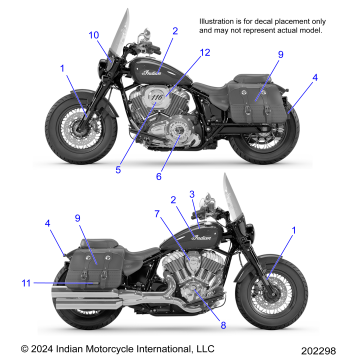 BODY, DECALS/EMBLEMS/BADGES - N25DBABH/DBFBH ALL OPTIONS (202298)