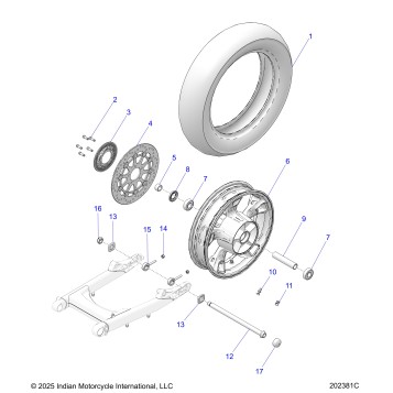 WHEEL, REAR - N26SBC61/SBV61 (202381C)