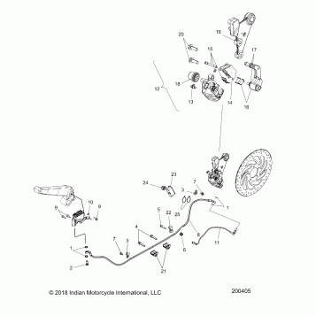 BRAKES, REAR ASM. (NON ABS) - N20MTB11/MTH11 (200405)