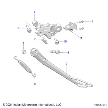 CHASSIS, SIDE STAND (FTR CHAMPIONSHIP EDITION) - N22RTE25 (201377C)