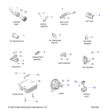 ELECTRICAL, COMPONENTS 1 - N25LCESS ALL OPTIONS (202232C)