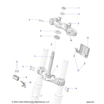 STEERING, UPPER AND LOWER CLAMPS - N26SBC61/SBV61 (202074C)
