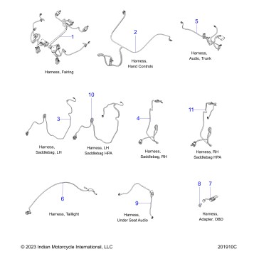 ELECTRICAL, WIRE HARNESS 2 - N24TKEBB ALL OPTIONS (201659C)