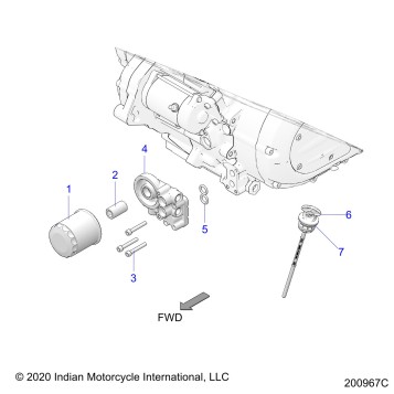 ENGINE, OIL FILTER/ADAPTOR, and DIPSTICK - N22TCABB ALL OPTIONS (200967C)