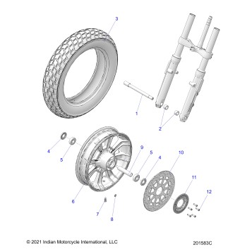 WHEEL, FRONT - N24MTA00/MTB00/NTA00 ALL OPTIONS (201583C)