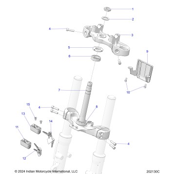 STEERING, UPPER AND LOWER CLAMPS - N25SCB76/SCC76/SCD76/SCF76 (202130C)