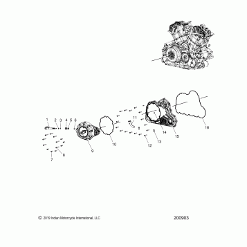 ENGINE, COVER ASM., PRIMARY and CLUTCH - N20MTA11/MTB11 ALL OPTIONS (200903)