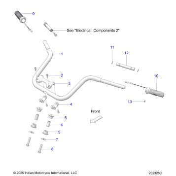 STEERING, HANDLEBAR MOUNTING and GRIPS - N25LCESS ALL OPTIONS (202328C)