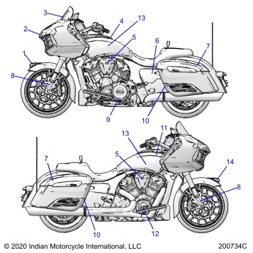 BODY, DECALS/EMBLEMS - N20LCDRR ALL OPTIONS (200734C)