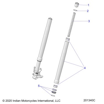 SUSPENSION, FRONT FORKS - N24RZR22/FZR22 (201340C)