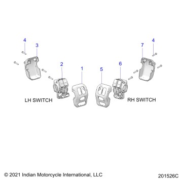 ELECTRICAL, SWITCH CONTROLS, LH/RH - N22LCERR ALL OPTIONS (201526C)