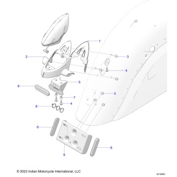 BODY, LICENSE PLATE BRKT/REAR LIGHT HOUSING MOUNT - N24TRABB/TRPBB ALL OPTIONS (201888C)