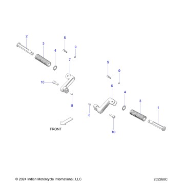 CHASSIS, FOOTPEG, PASSENGER - N26LFRRR ALL OPTIONS (202268C)