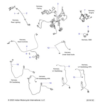 ELECTRICAL, WIRE HARNESS 2 - N24LCCRR/LCKRR ALL OPTIONS (201913C)