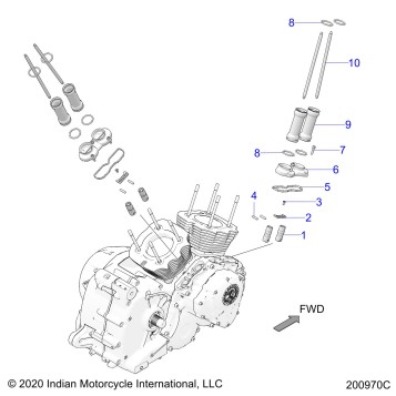 ENGINE, PUSHROD ASM. - N22TCABB ALL OPTIONS (200970C)