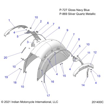 BODY, FENDER, REAR - N22TCABB ALL OPTIONS (201400C)