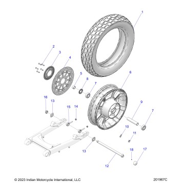 WHEEL, REAR - N25SBB76/SBC76/SBD76/SBF76 (201967C)