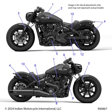 BODY, EMBLEMS/DECALS - N25SBB76/SBC76/SBD76/SBF76 (900867)