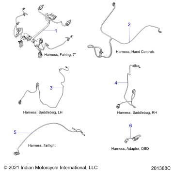 ELECTRICAL, WIRE HARNESS 2 - N22TCABB ALL OPTIONS (201388C)