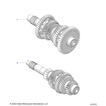 DRIVE TRAIN, INPUT/OUTPUT SHAFT ASM. - N22TCABB ALL OPTIONS (201873C)