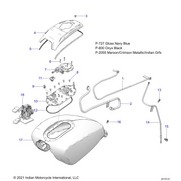 FUEL SYSTEM, FUEL TANK ASM. - N22LDGRR/LDHRR ALL OPTIONS (201521C)
