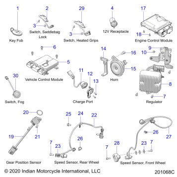 ELECTRICAL, COMPONENTS 1 - N22TRABB ALL OPTIONS (201068C)