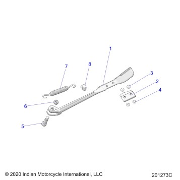 CHASSIS, SIDE STAND - N22DMABH/DMDBH ALL OPTIONS (201273C)