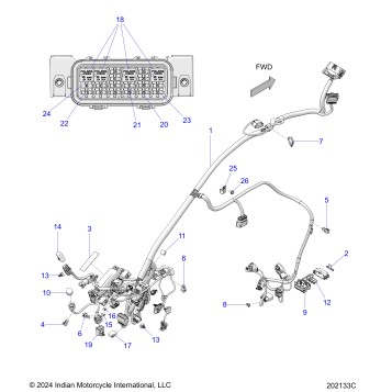 ELECTRICAL, WIRE HARNESS 1 - N26LC4SS/LC6SS ALL OPTIONS (202133C)