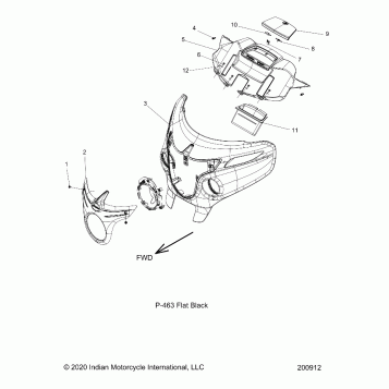 BODY, FAIRING ASM 1 - N18TCDAA ALL OPTIONS (200912)